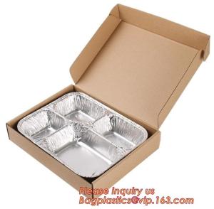 China Free Sample, tin storage, Take Out Disposable Food Packaging Airline Foil Container, Compartment Takeaway Box wholesale