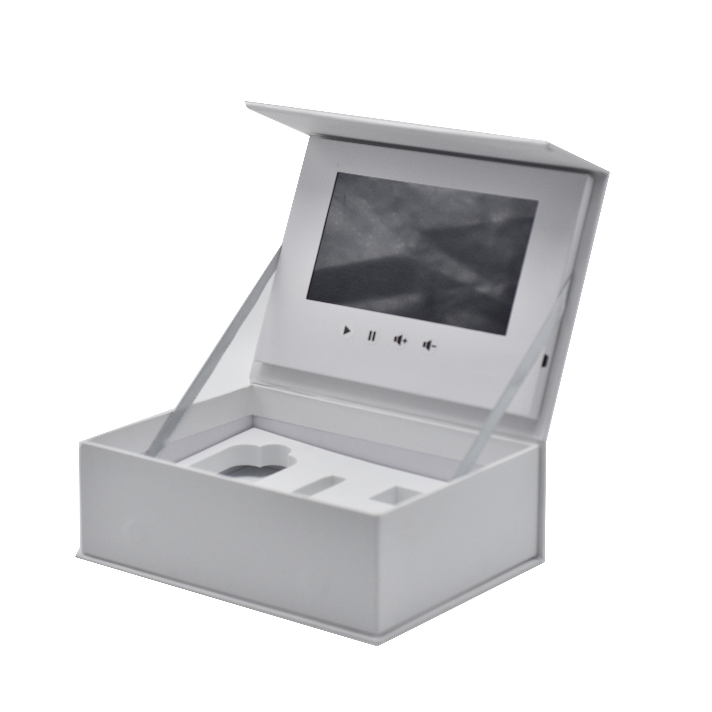 7 inch LCD video packaging box, LCD video gift box with custom print for innovative video mailer marketing