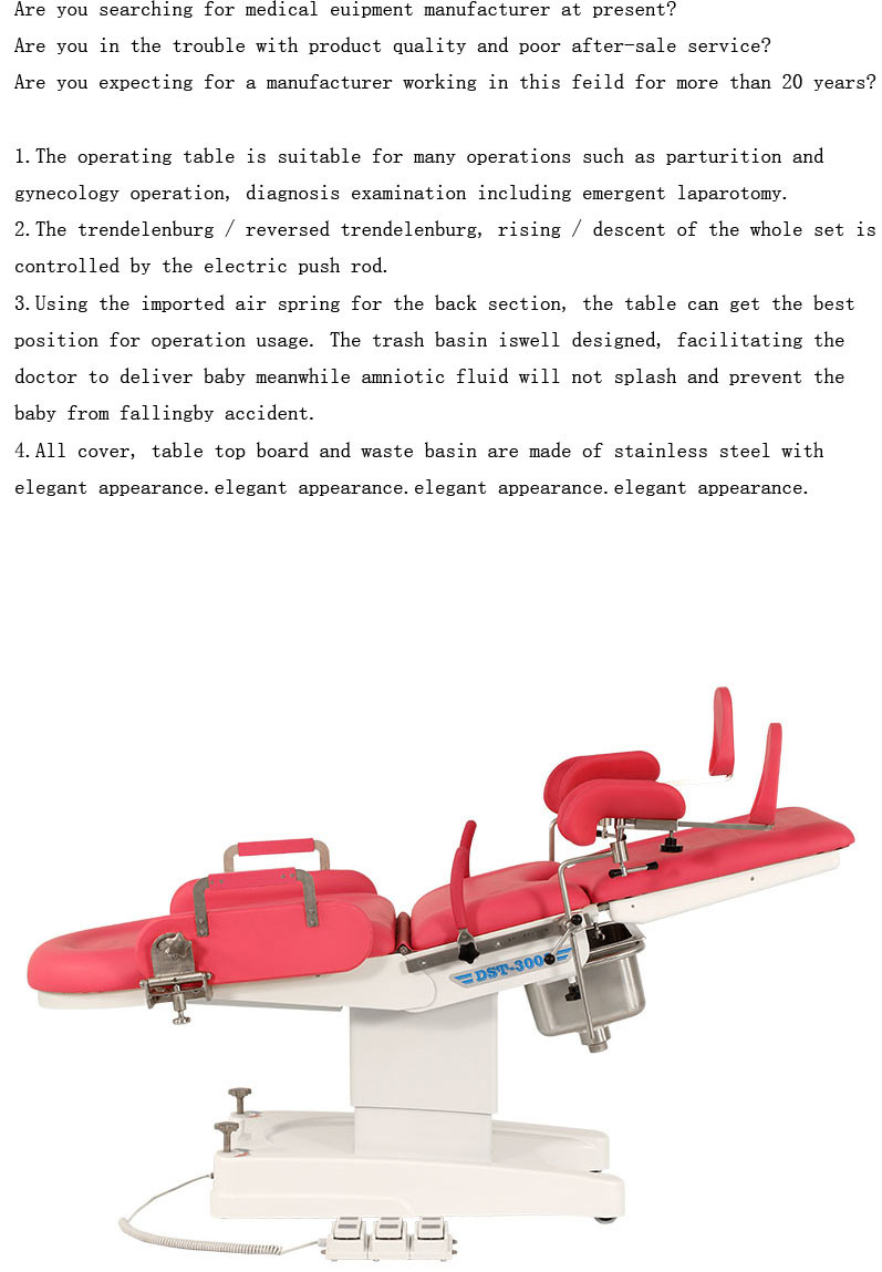 Orthopaedics Obstetric Operation Table Luxury Electric Gynecological Operating Table
