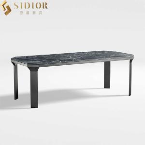 China Hotel Restaurant Luxury Marble Dining Table Rectangular 2.1m Length wholesale