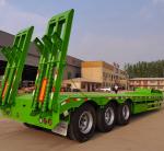 Front Loading Lowboy Trailer 4 axle 120ton Detachable Gooseneck Hydraulic