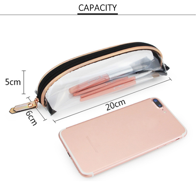 Waterproof Transparent Large Brush PVC Makeup Bag