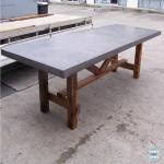 Grey Outdoor Round Concrete Coffee Table GRC Fiberglass Furniture Dinning Table