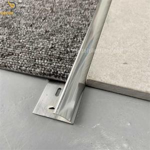 China Aluminum Curved Carpet Transition Strip Glossy Silver 9mm×3000mm wholesale