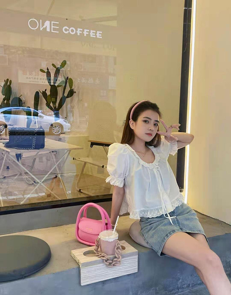 Polyester Lining Lady Style Mini Totes with Custom Design and Vegan Leather Material