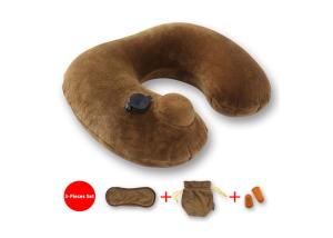 China U Shape Inflatable Travel Neck Pillow , Waterproof Blow Up Airplane Pillow wholesale