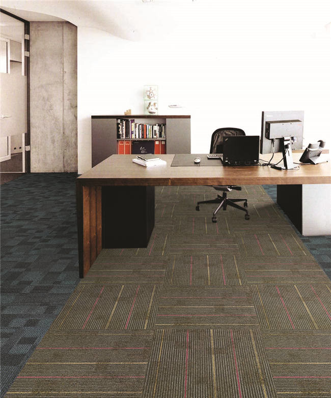 3 - 4mm Pile Height Office Carpet Tiles Tufted Multi - Level Loop Pile Construction
