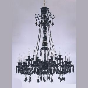 China Lead crystal chandelier 18 Lights Black Transparent Color (WH-CY-112) wholesale