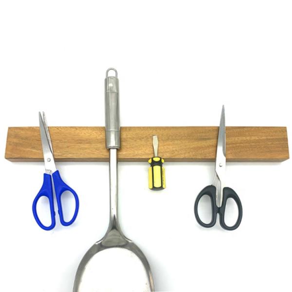 16 Inch Sustainable Acacia Wood Magnetic Knife Block/Holder with Neodymium Magnet