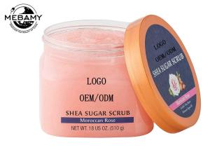 China Shea Sugar Moroccan Rose Body Scrub Exfoliting Moisturizes And Whitening wholesale