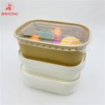 Rectangular Kraft Paper Rice Box Bento 500ml 650ml 750ml 1000ml