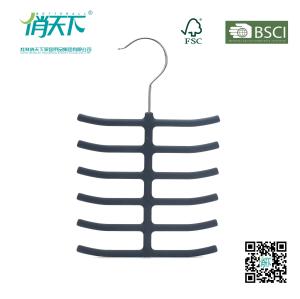 China Betterall Fish Bone Tie Hanger Black Velvet Clothes Hangers Wholesale wholesale