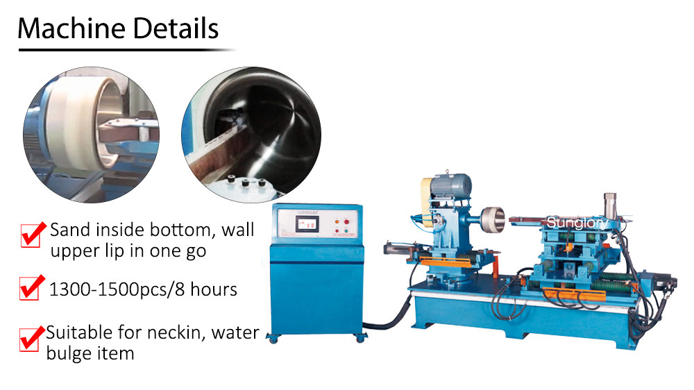 380V Servo System Steel Pot Making Machine For Cookware Sanding