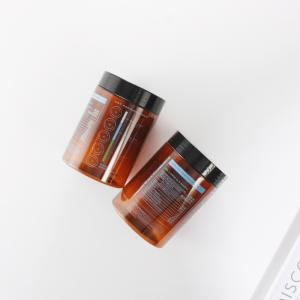 China Custom Brown 300ml Hair Cream Clear Cosmetic Jars Food Grade wholesale