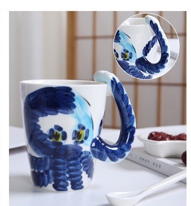 Supermarket 450ml Hippocampus 3D Ceramic Mugs