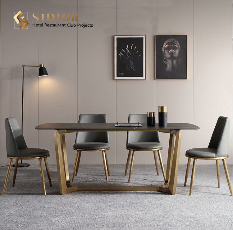 High Quality Dining Table, Restaurant Dinning Desk, Buffet Dinning Table, Canteen Table Desk, Man Made Marble