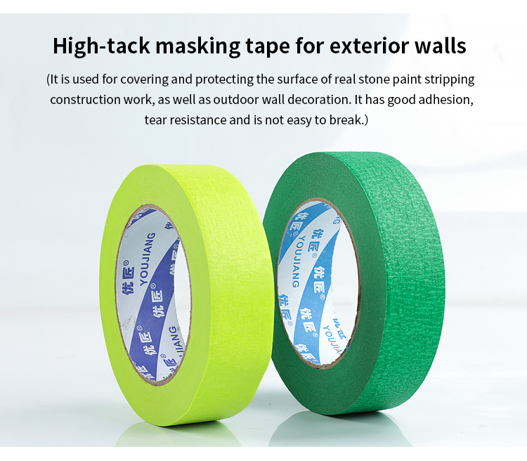 50m 18m Custom Length Green Masking Tape For Fine Arts Painting Protection