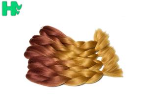 China Ombre Braiding Wave Synthetic Hair Pieces No Lice Rainbow Color For Women wholesale