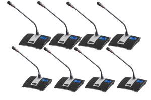 China 8 Microphone UHF Wireless Microphone System Digital Gooseneck Microphone wholesale
