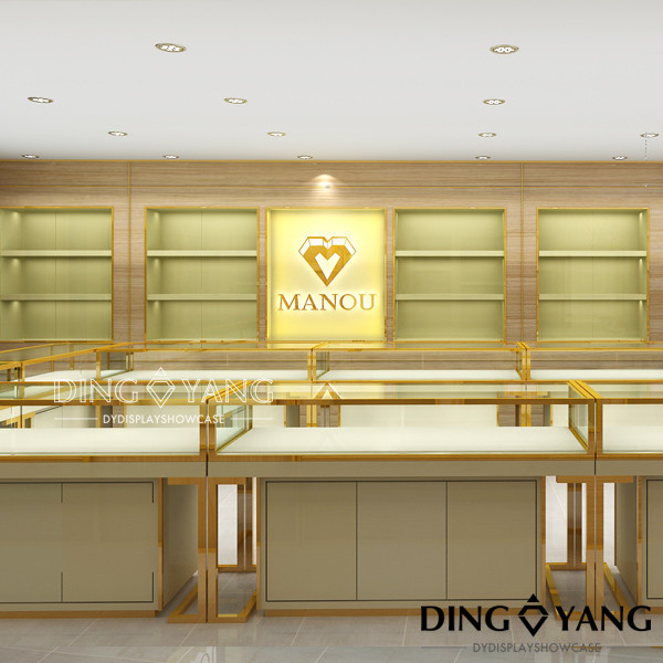 Custom Luxury Popular Jewelry Store Showcase with Fully Customizable Size and Color
