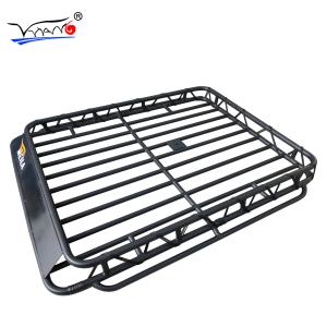 China Toyota Prado Roof Rack Cage Basket , E009 32mm Iron Tube Cargo Carrier Basket wholesale