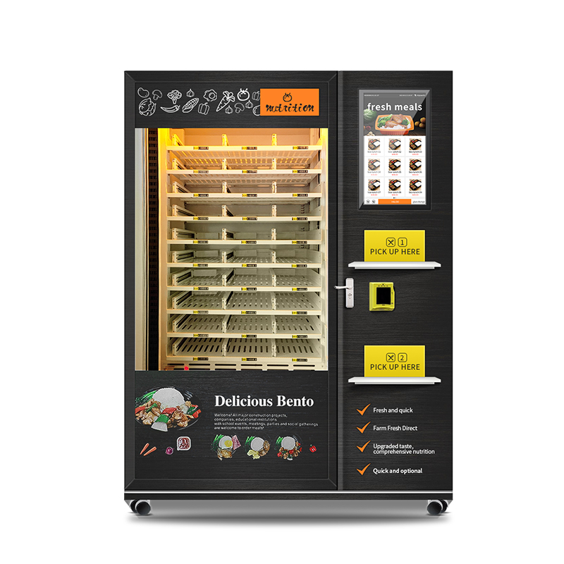 GYM Healthy Food Nutritious diet Vending Machine Semi-Automatic Customized Hot Food Vending Machine With 3 Microwave