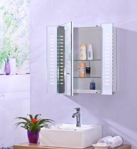 China Stainless Steel Backlit Bathroom Mirror Cabinet / Bathroom Wall Cabinet wholesale