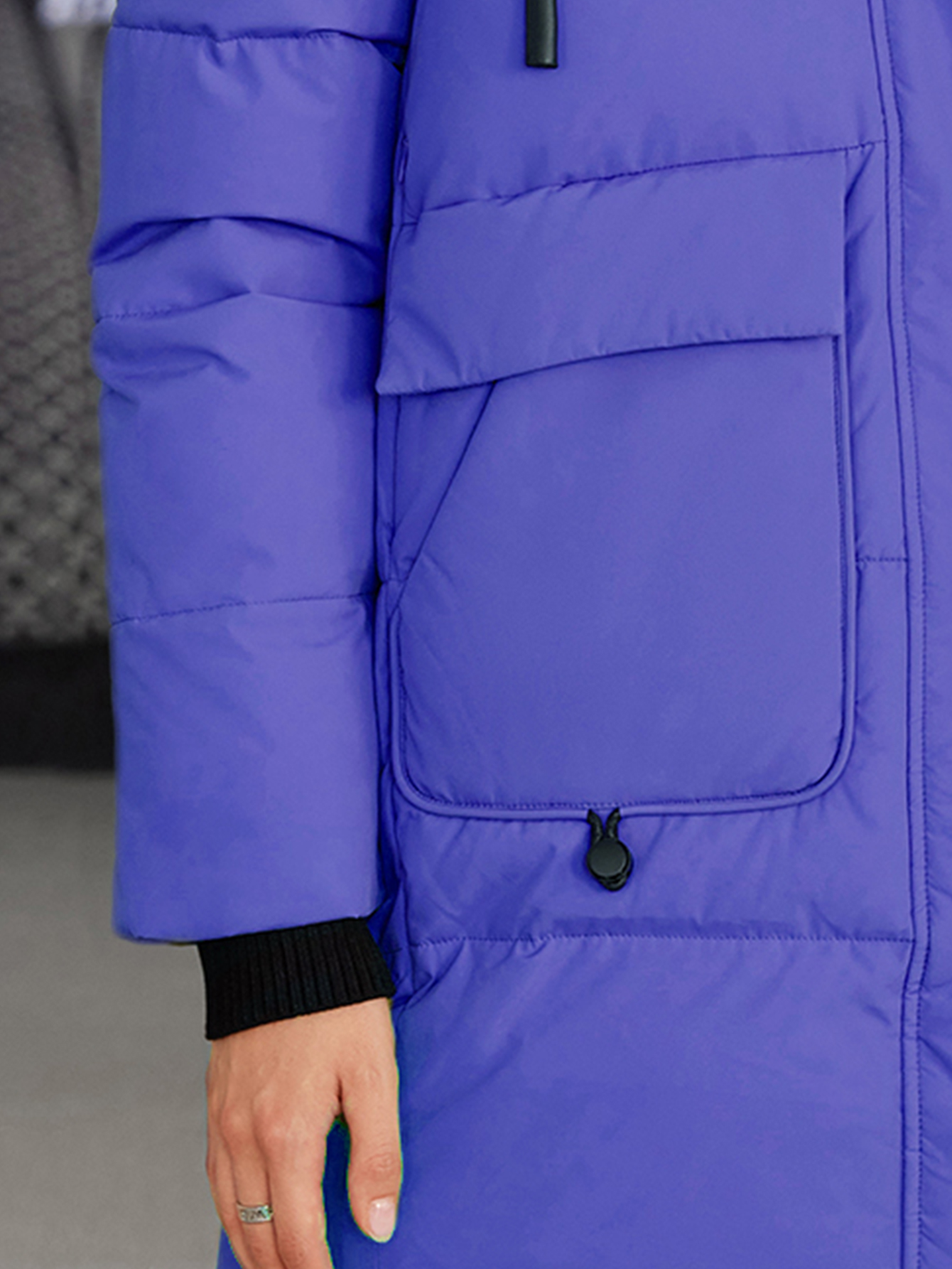 Stand-up Collar & Hood Mid-length Cotton/Down Jacket - Warmth Meets Fashion，classic woman coat，middle length，bright colour