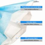3Ply Non Woven Fabric Disposable Medical Face Mask , Blue Medical Disposable