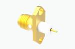 High Performance Grade SMA Brass Female 2-hole Flange RF Coaxial Connector