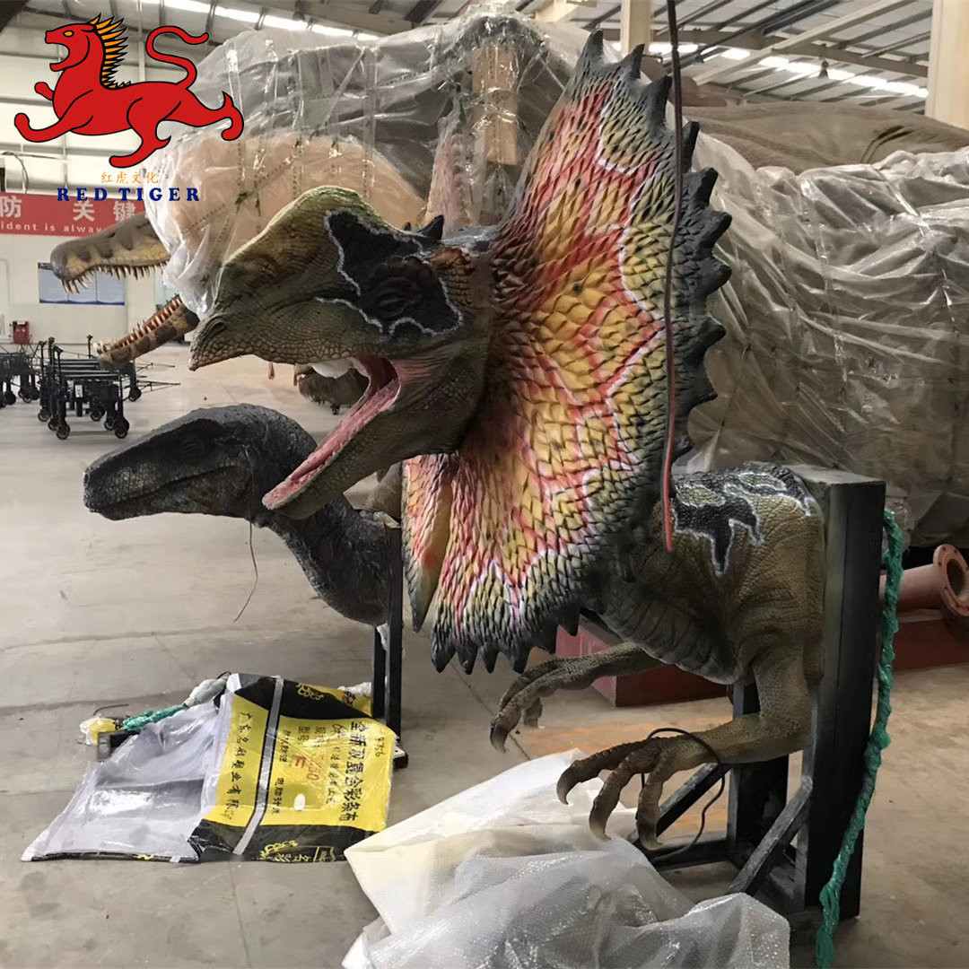 Indoor Realistic Dinosaur Head Wall Mount Decorative Size Customized