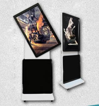 49 Inch 50 Inch Floor Based Rotating LCD Display Screen Signage 350cd