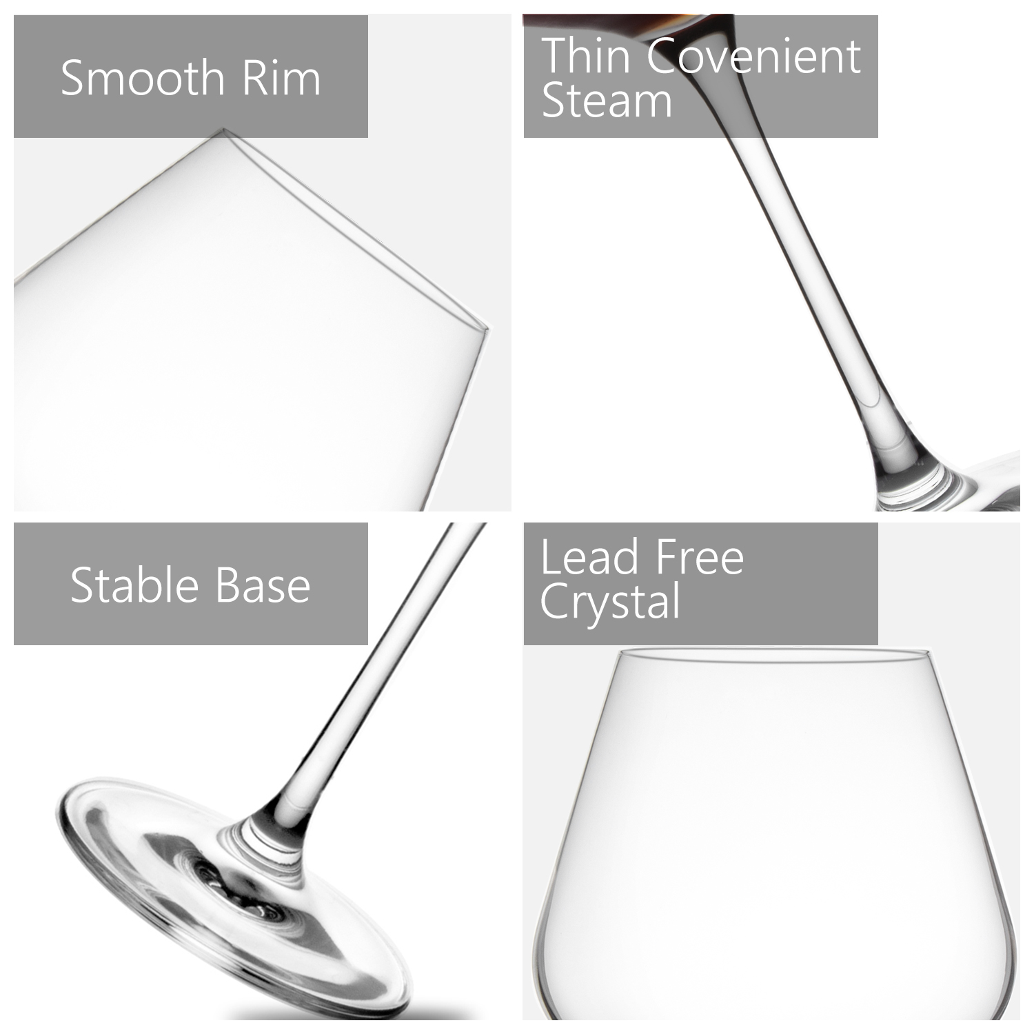 Professional Factory Custom Transparent Lead-Free Crystal Wine Glass Set