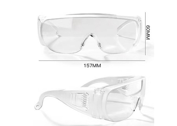 Safety Goggles with Vented Side Shields Clear Eyewear Impact Resistant Anti-Dust Lens Against Liquid