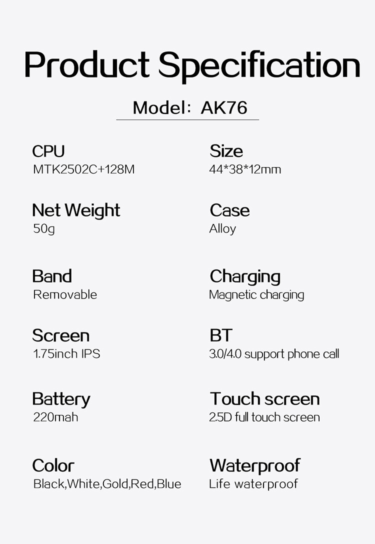 Sleep Monitoring 1.75 Inch T500 Smart Watch 200MAH 3D UI