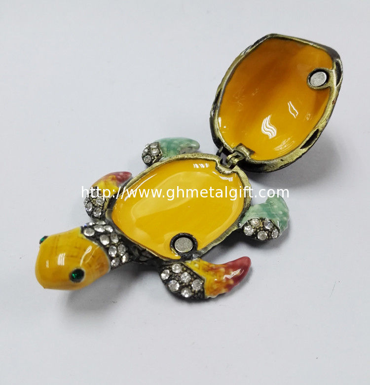 Mum & Baby Turtle metal trinket box turtle treasure box metal jewelry box