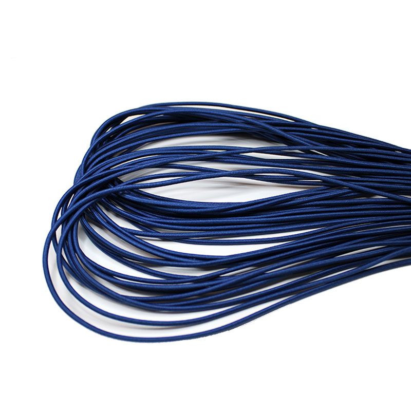 Colored 3mm Polyester Elastic Cord Round Braided Stretching