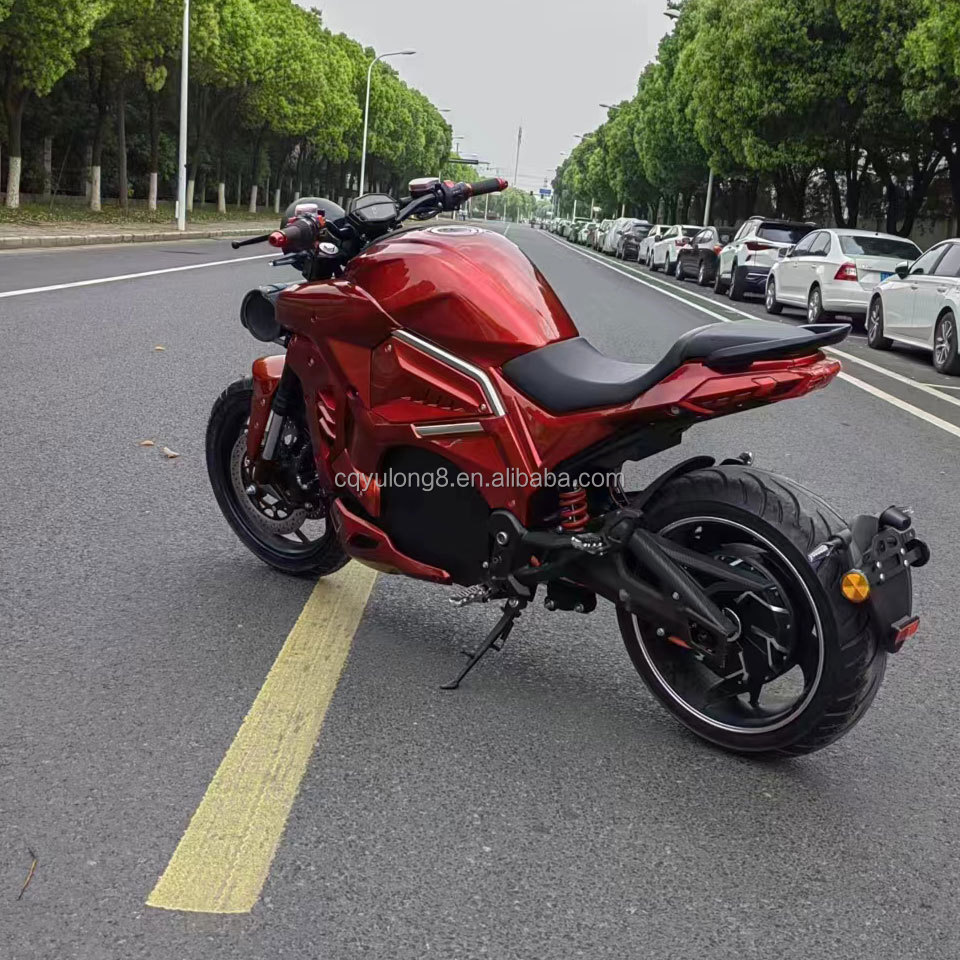Customized 72v 3000W 5000W Electric Racing Motorcycle with Disc Brake and Water Cooling