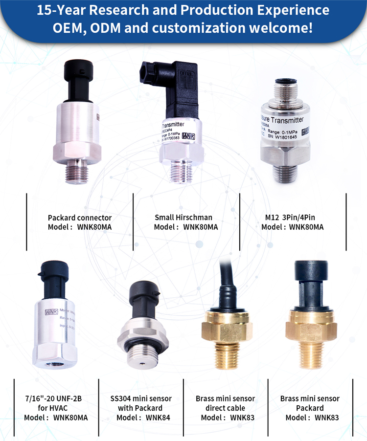 Anti Corrosive Packard IOT Pressure Sensor Brass Material 1% Accuracy
