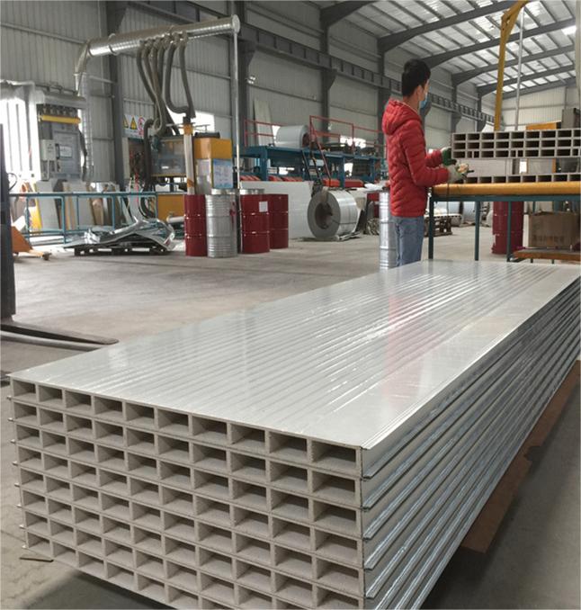 Hollow Fireproof Glass Magnesium Board Color Steel Sandwich Panels