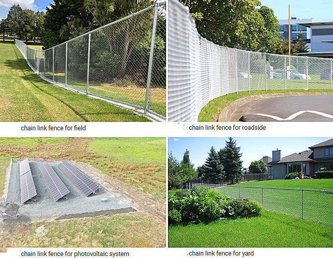 OHSAS 75*75mm Metal Chain Link Fencing Plastic Coated Diamond Mesh Fencing
