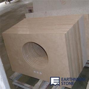 China Crema Marfil Beige Marble Bathroom Vanity Top wholesale