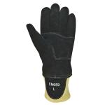 EN659 Flame Retardant Firefighter Gloves Cowsplit Shell Wristlet Cuff