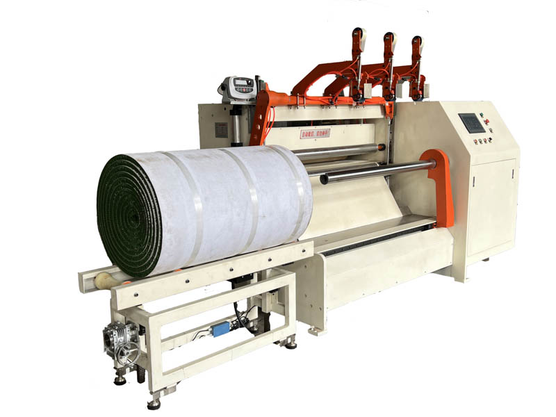 Electrical Control Winding Machine For PE Sheet Fabric Carpet And Turf Coiling System