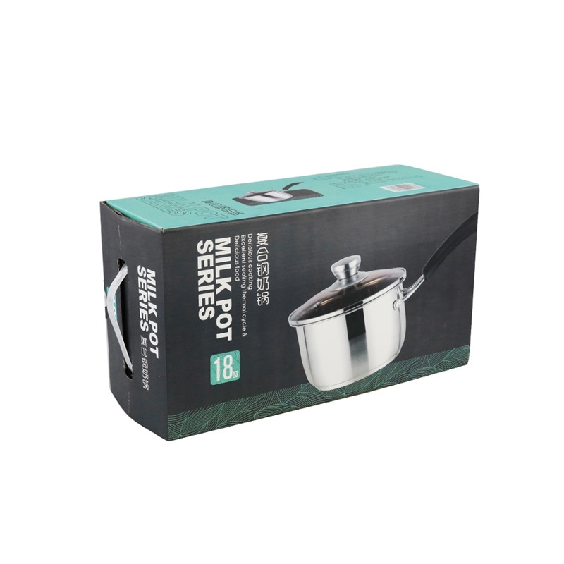201 stainless steel milk soup pot casserole cookware with long handle