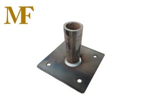 China Fixed Galvanized Pipe Post Universal Steel Scaffold Base Plate 150*150*5mm wholesale