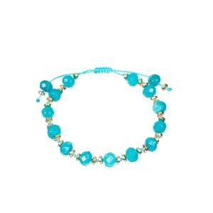 China OEM Adjustable String Knotted Bead Bracelet Faceted Shape For Lady wholesale