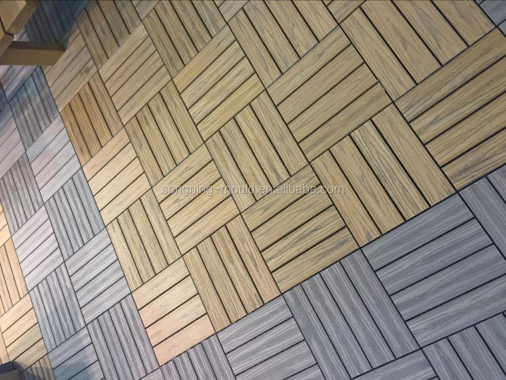 Outdoor DIY Co-extrusion WPC/PVC Decking Tile with Modern Design and Easy Installation
