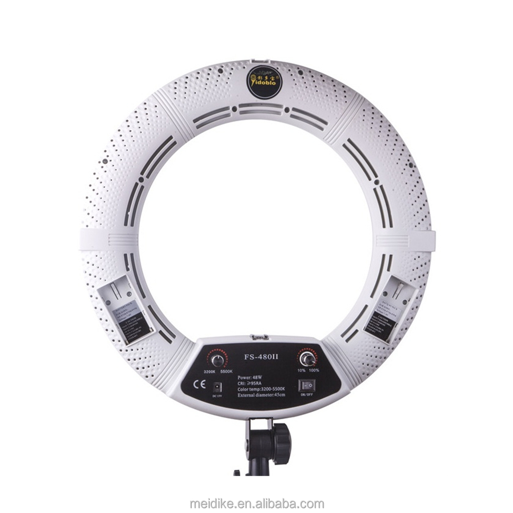 Professional FD-480II photography selfie ring fill light vlogging video ringlight youtube set with mirror