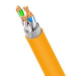 Cat8 SFTP 22AWG Orange PVC 40Gbps For Data Center Cable 1000FT